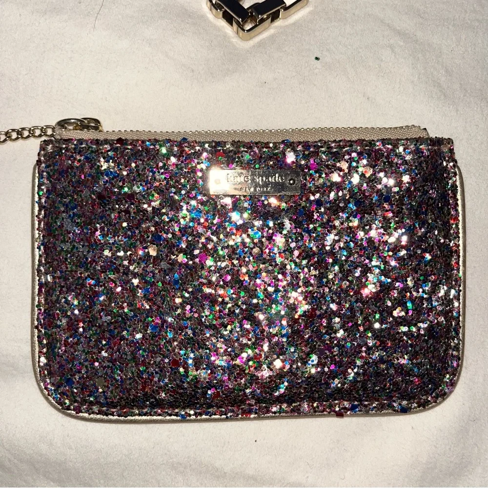 Kate Spade Sonia Moonlit Soirée Glitter Bag with Matching Wallet Dust Bag